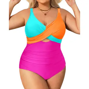 Daci Plus Size One Piece Swimsuits - Tummy Control Bathing Suit for Women Cutout Swimwear DealsForYouDays