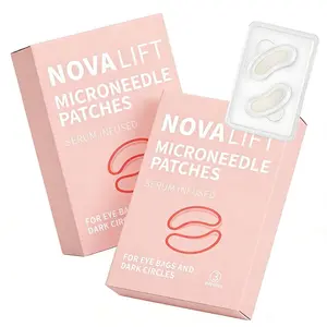 NOVALIFT MicroGlow Eye Patches – Under Eye Patches with Hyaluronic Acid for Dark Circles & Fine Lines – Forehead & Smile Line Patches