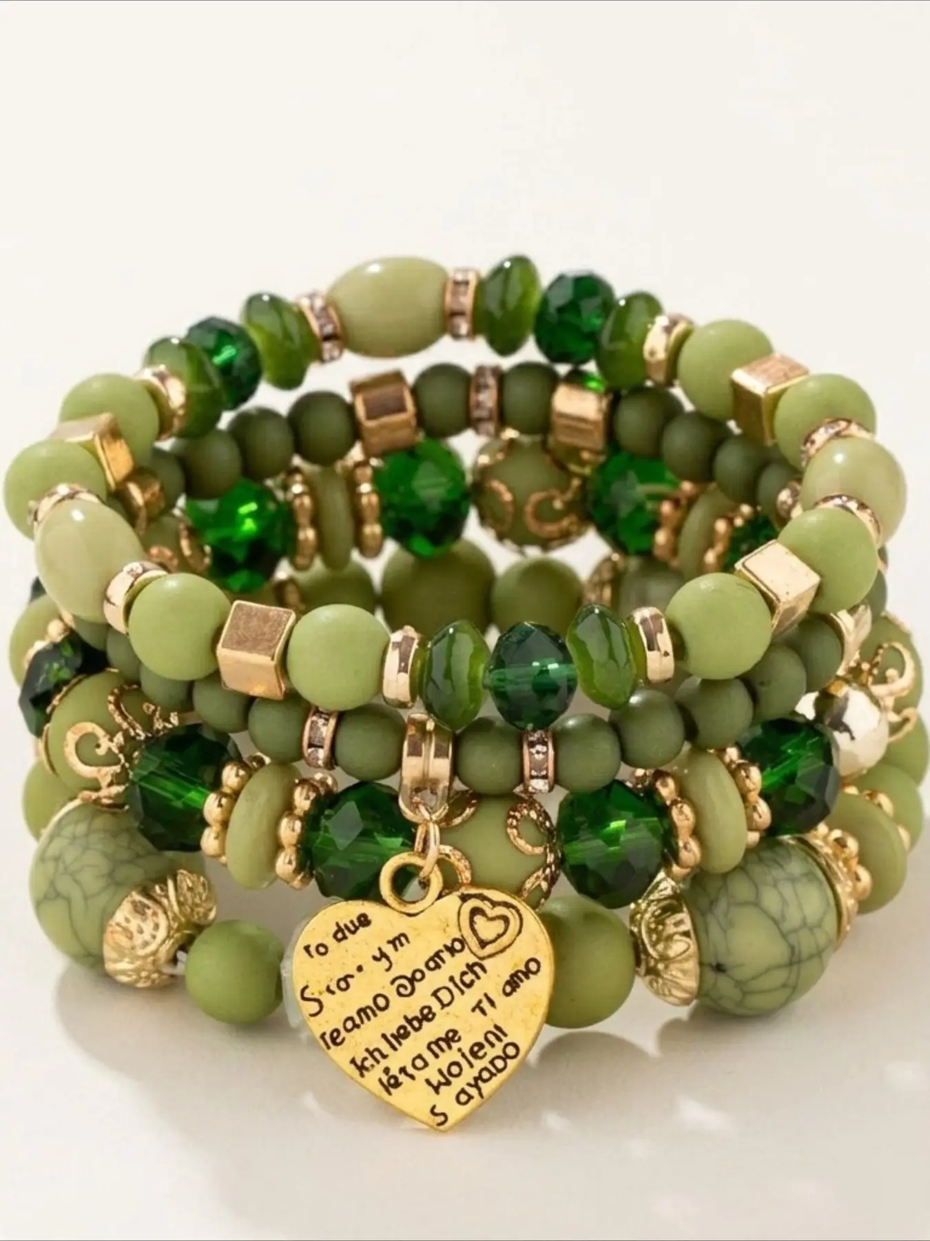 Green Aventurine Lucky Bracelet – Beaded Bracelets for Women – Attract Wealth, Luck & Protection | Elastic Stretch Bracelet | Perfect Gift for Her Beaded Bracelet Set