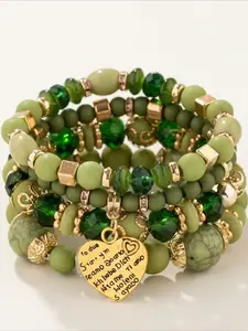 Green Aventurine Lucky Bracelet – Beaded Bracelets for Women – Attract Wealth, Luck & Protection | Elastic Stretch Bracelet | Perfect Gift for Her