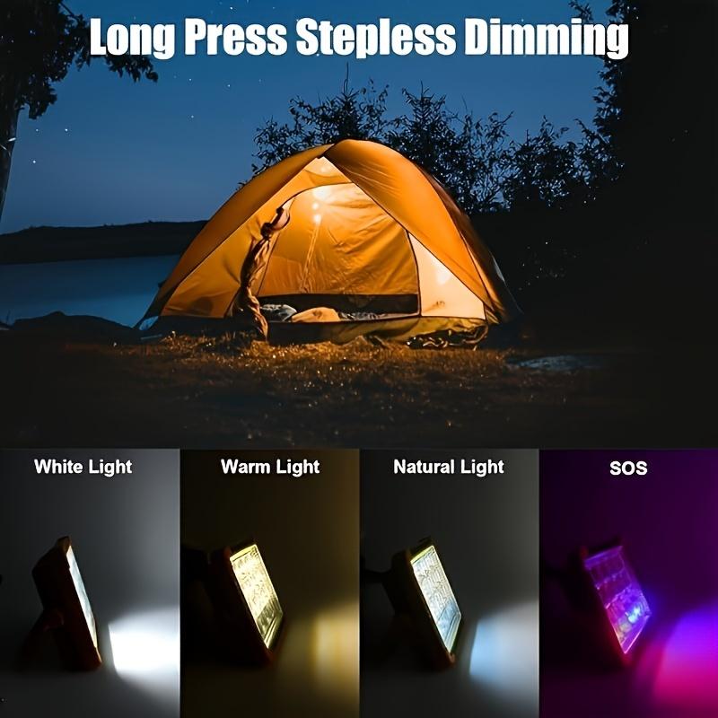 Portable LED Camping Light, Rechargeable Outdoor Handheld Light with 5 Lighting Modes, Long Battery Life Light for Camping, Hiking, Fishing, Exploration