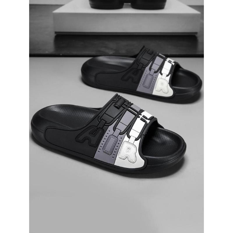 (New)Men's Colorblock Slides, Trending Sandals, Casual Comfortable Non-slip Slides for Indoor Outdoor Wear, Breathable Comfortable Sports Slides for Daily Wear, Men's Shoes, Shoes for Men