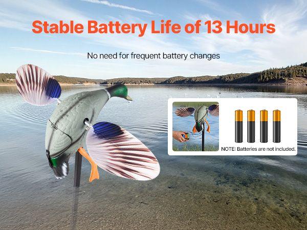 VEVOR Spinning Wing Motion Duck Decoy Outdoor Realistic Teal Decoys for Hunting 1-Pack