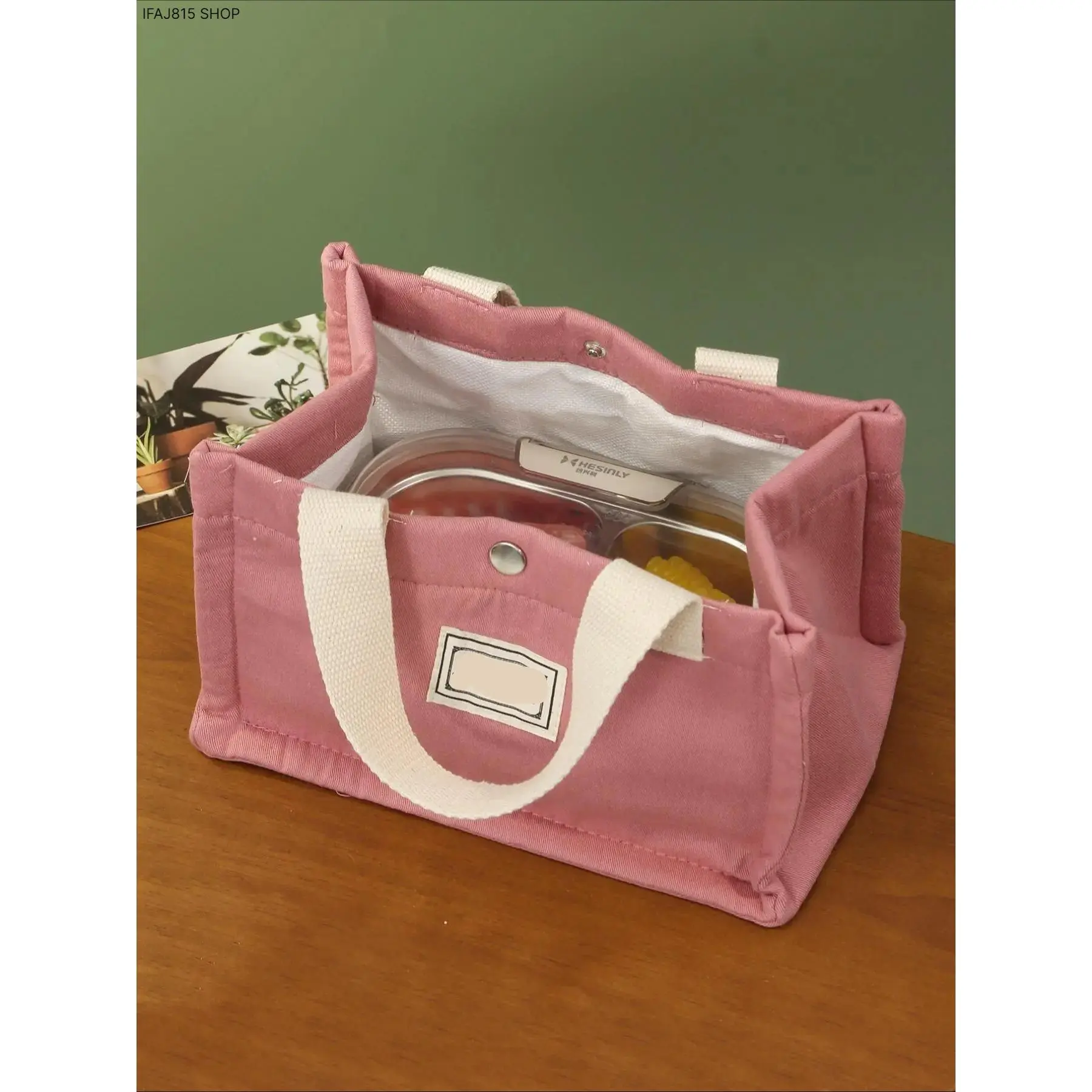 Insulated Lunch Tote Bag for Women & Men, Aesthetic Letter Patch Lunch Bag, Large Capacity Thermal Lunch Box with Handle, Durable Leakproof Reusable Meal Prep Cooler Bag, Keeps Food Hot & Cold for Hours, Work, School & Travel