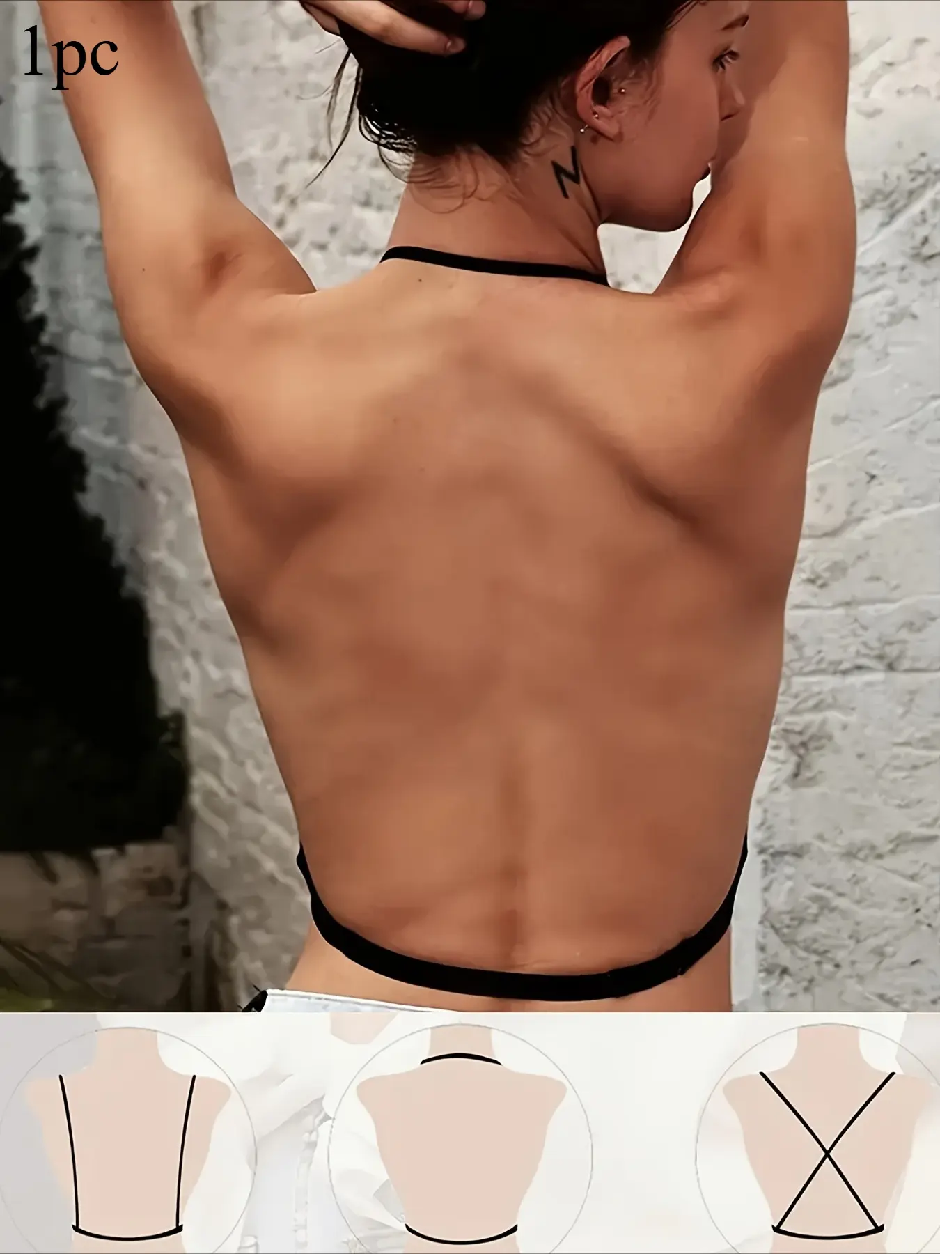 Women's Seamless Backless Bra, Multi-Strap Convertible Strap Wireless Push-Up Bra, Suitable for Wedding Dresses and Party Gowns
