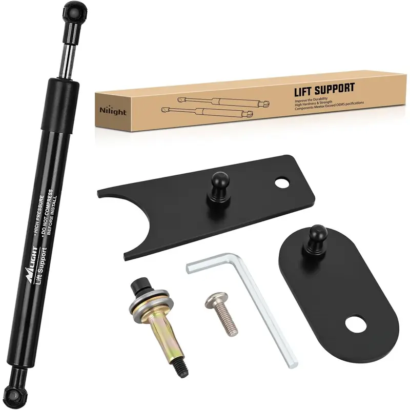 Nilight Metal Steel Pickup Truck Tailgate Assist Shock Absorber, Truck Accessory for 07-19 Chevy Silverado/GMC Sierra 1500-3500 HD, Effortless Installation with Mount Plate/Wrenches, Safe Smooth Drop, 80,000 Operations Extended Service Life, Vehicle Acces