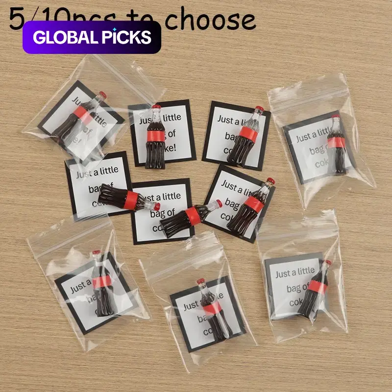 5/10pcs Prank Pouch Cola Bags, Funny Resin Gag Gifts for Friends, Party Favor & Holiday Ornament, Birthday Favors & Souvenirs for Guests, Novelty Item & Humorous Accessory #GLOBAL PICKS