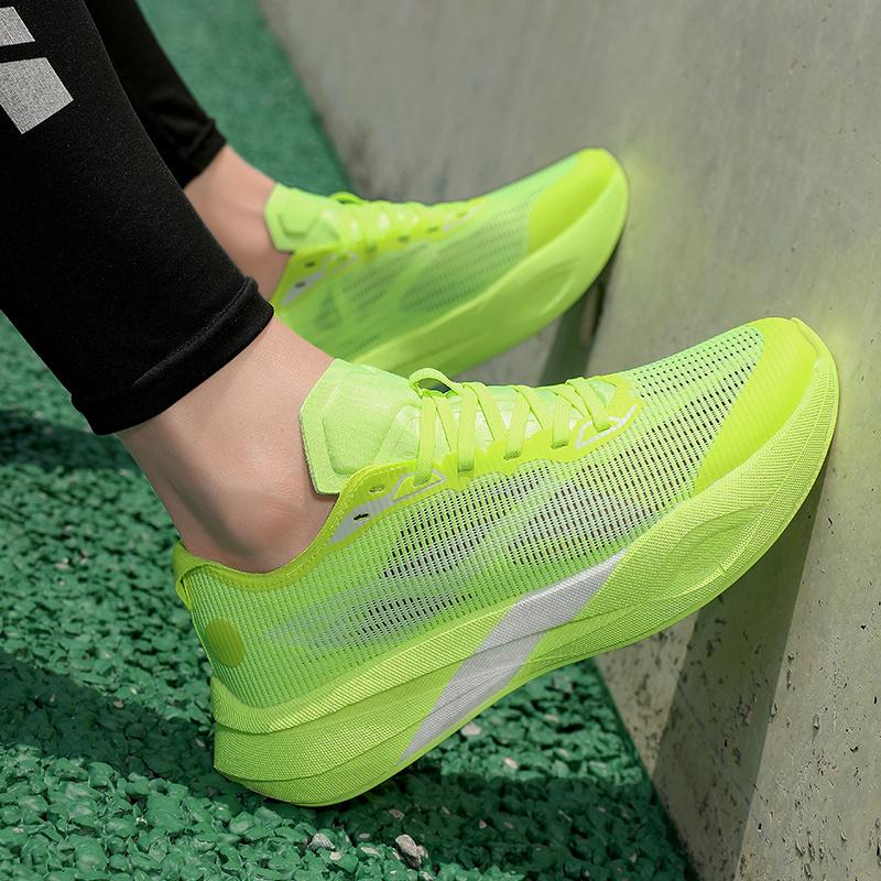 UYCEKK Men'S Neon Green Running Shoes - Lightweight Athletic Sneakers with Cushioned Midsole, Breathable Mesh Upper & Non-Slip Rubber Outsole for Gym, Jogging, Hiking - All-Season Performance Footwear for Men, Gym Shoes, Jogging Footwear, Sleek Sporty Des