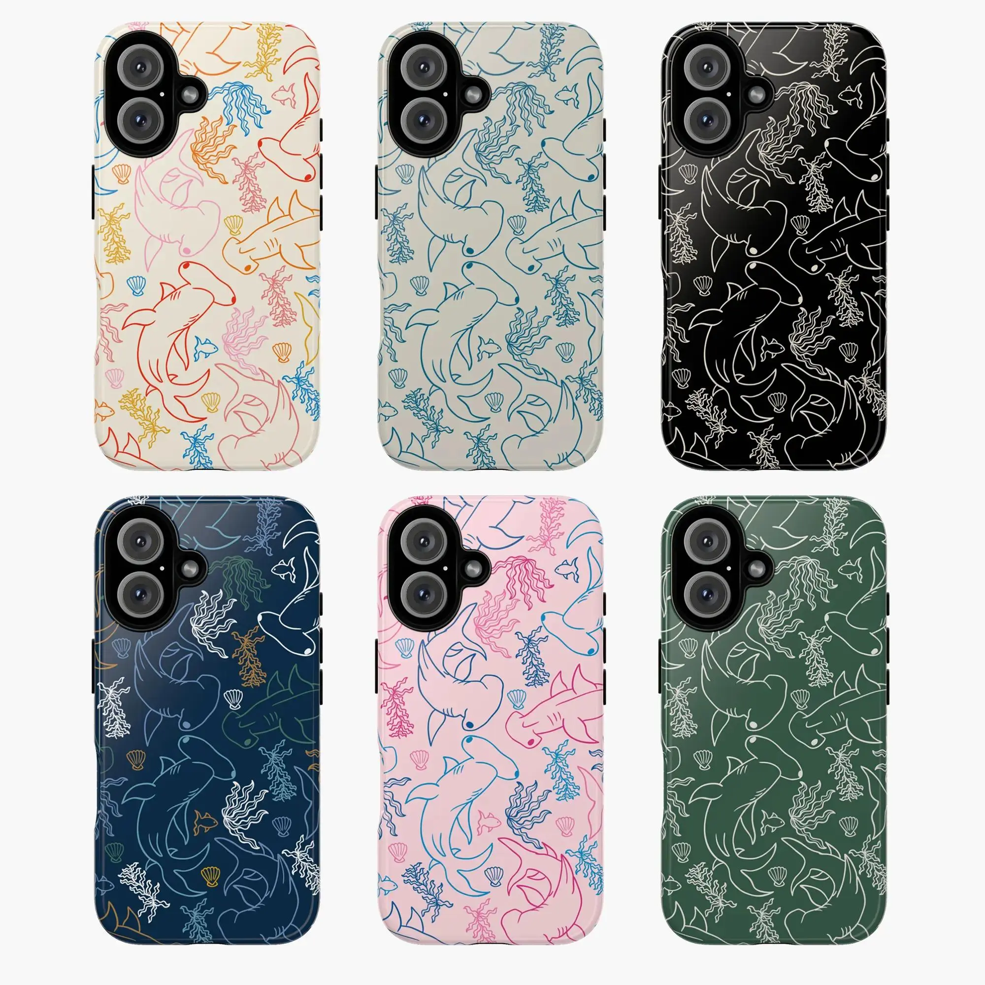 Hammerhead Shark Coral Reef Phone Case |   Ocean Tough Phone Case |   Cover for iPhone 16 15 14 13 12 Max Pro - Samsung Galaxy, Phonecover, Gift for her, Gift for him