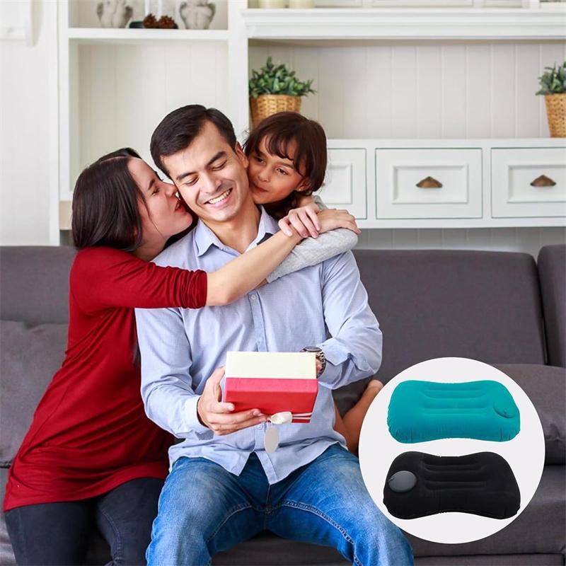 Compact Inflatable Neck Pillow, Portable Travel Pillow for Comfort, Office, Home, and Camping