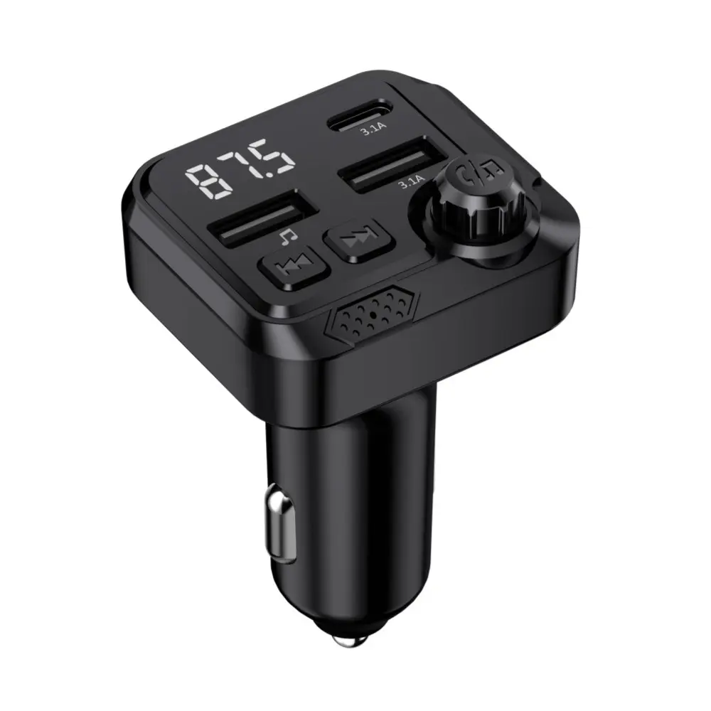 Car Fm Transmitter BT 5.3, Wireless Audio Adapter, USB Type-C Charging, Hands-Free Call, Compatible with All Cars, Easy Installation, Bluetooth