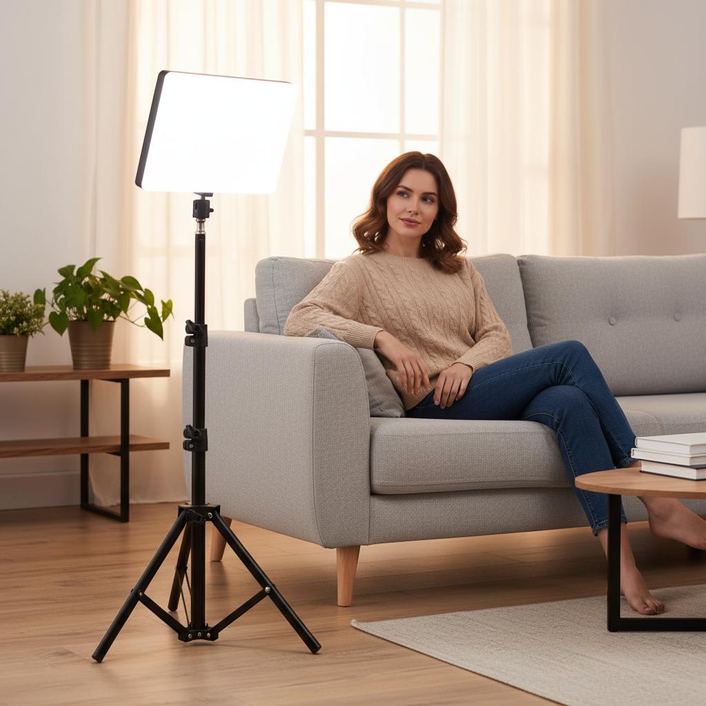 LED Video Light Kit With Adjustable 43.3" Tripod Stand - USB-Powered Ring Light For Content Creation/March Madness/Spring Break - Non-Waterproof & Battery-Free Design - Creator Essential SuperBowl / International Women's Day