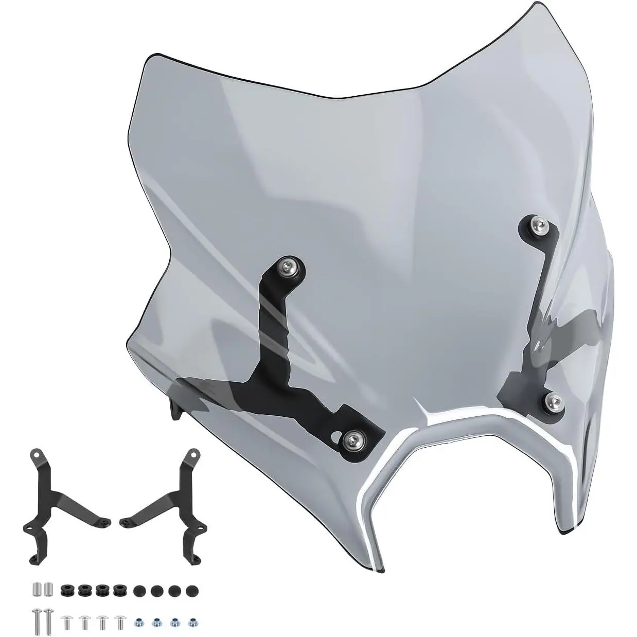 PIKPOP Tall Windshield for MT-09/MT-09 SP 2024 2025 2026, Motorcycle Front Fairing Windscreen Deflector Protector for MT-09/MT-09 SP Accessories (Gray)