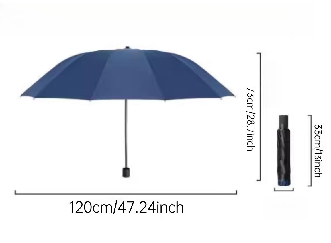 Family-Sized 12-Rib Automatic Umbrella, Extra Large 58inch, Windproof, Waterproof & UV Protection, Foldable compact Umbrella for Outdoor, Travel & Daily Use travelumbrella