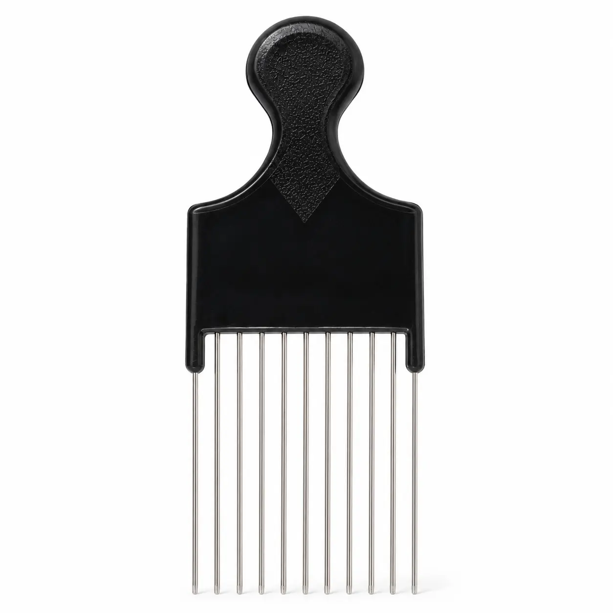 Metal Afro Pick Comb for Men & Women – Wide Tooth Hair Pick for Lifting, Detangling, Shaping and Adding Volume to 4C Natural Hair, Curls, Coils, Afro, Locs & Textured Hair