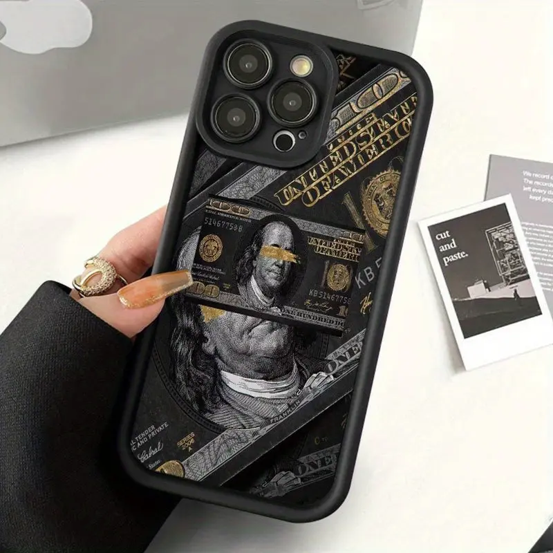 Phone Case: US Dollar Design Pattern For iPhone 17 16 15 14 13 12 11 PRO MAX PLUS 17AIR 16E 17E 13mini 12mini XSMAX X XS Samsung S26 S25 S24 S23 S22 S21 ULTRA PLUS A54 A53 A52 A36 A35 A33Unbreakable Shockproof Case Soft TPU Corner Cushion Protection
