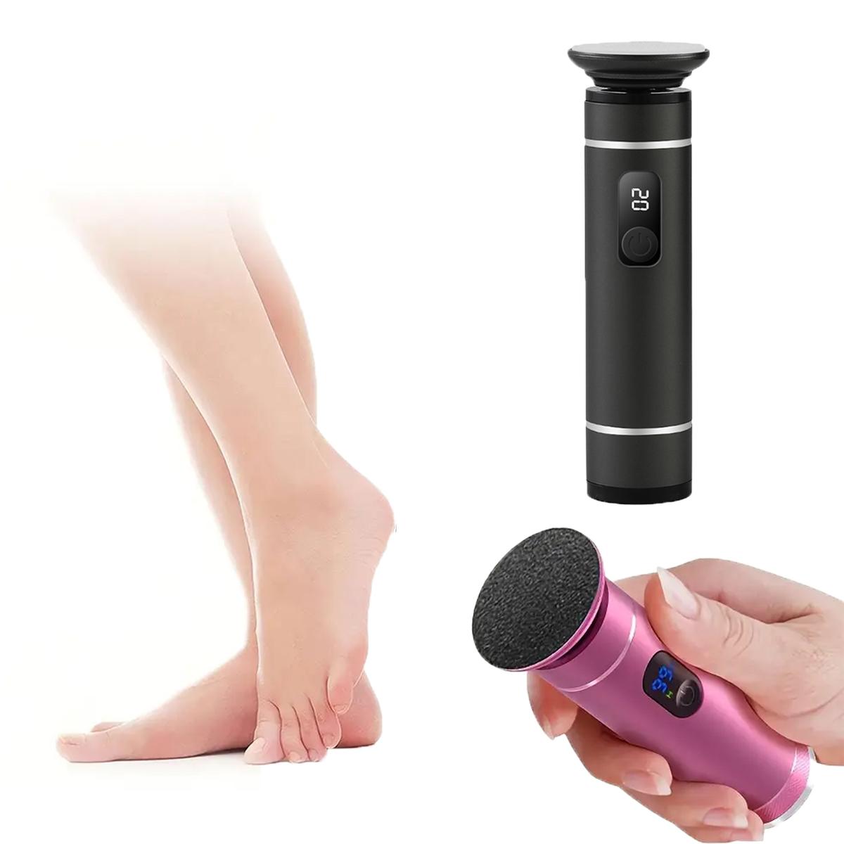 Electric Foot File, 1 Box Rechargeable Adjustable Speed Foot Callus Remover & Accessories, Wireless Cordless Professional Pedicure Tool for Heel Dead Skin and Calluses