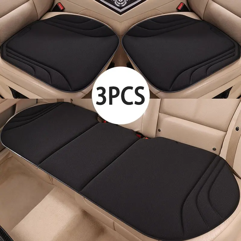 Natural Latex Car Seat Cushion Set, Comfortable Stress Relief Auto Seat Pad, Universal Non-Slip No Backrest Car Interior Seat Mat, Automotive Interior Cushion