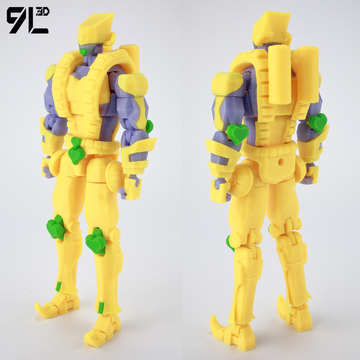 ​9L3D Lucky13 JoJo's Jotaro Kujo Action Figure Dummy13 with Star Platinum T13 Multi-Jointed 3D Printed Collectible Toys Titan13