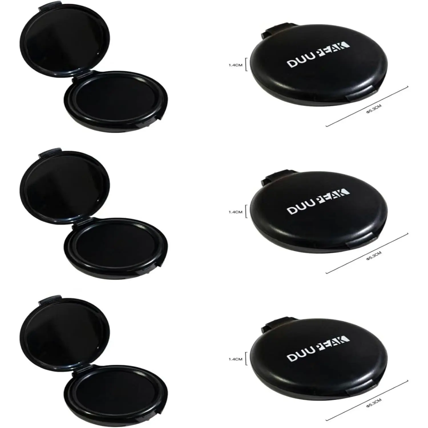 6 Pcs Inkless Fingerprint Ink Pad Quick-Drying Portable for Office Notary Supplies Identification Security ID & Law Enforcement Fingerprint Cards Stamp Pad Black