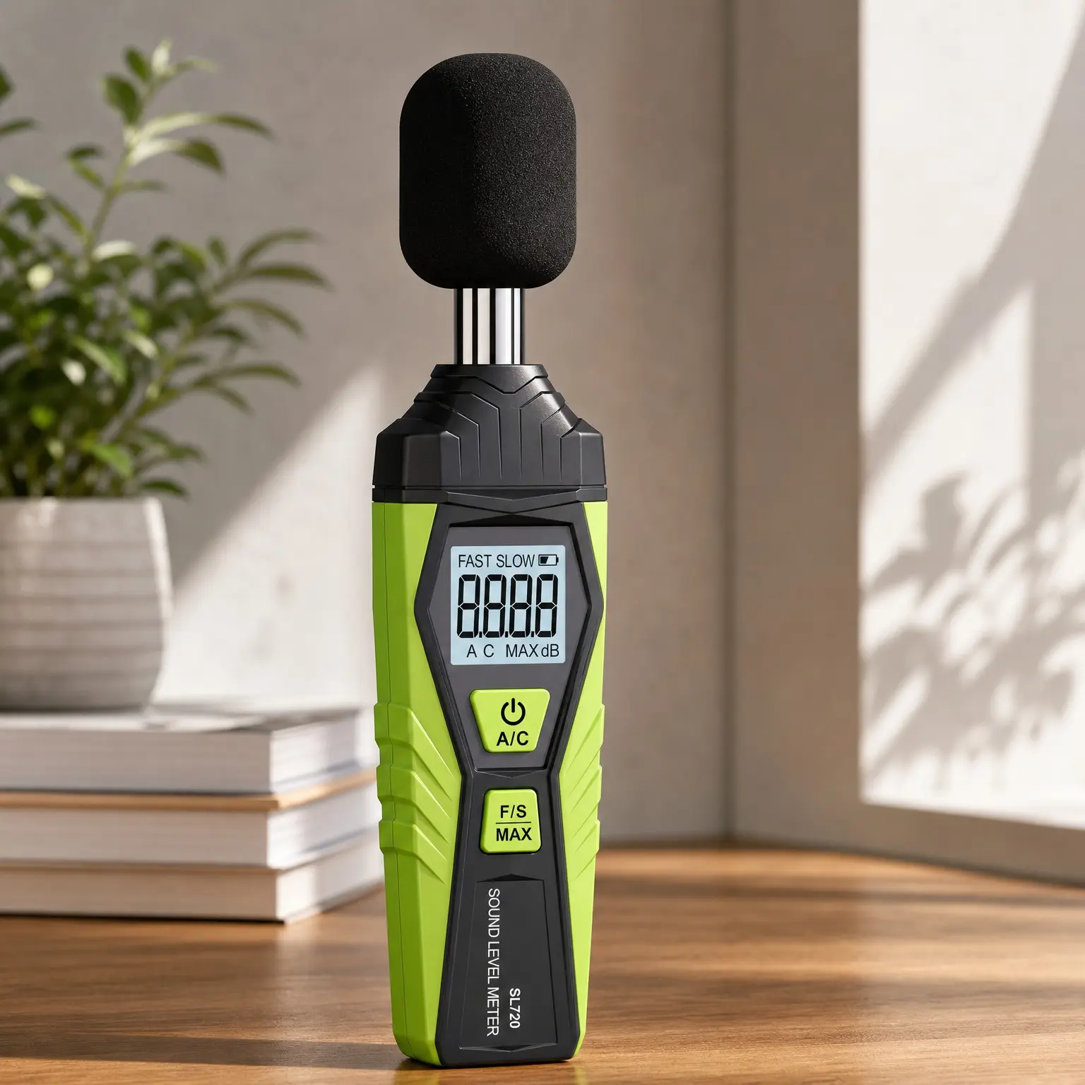 Digital Sound Level Meter, Portable Decibel Meter 30-130dB, MAX Data Hold, LCD Backlight, A/C Weighted for Home & Factories