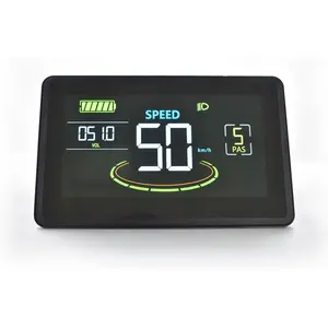 H6C UART 2 Protocol Ebike LCD Display, 24V-60V Colorful Cycling Computer for Bikes, with Mobile Device Charging Port
