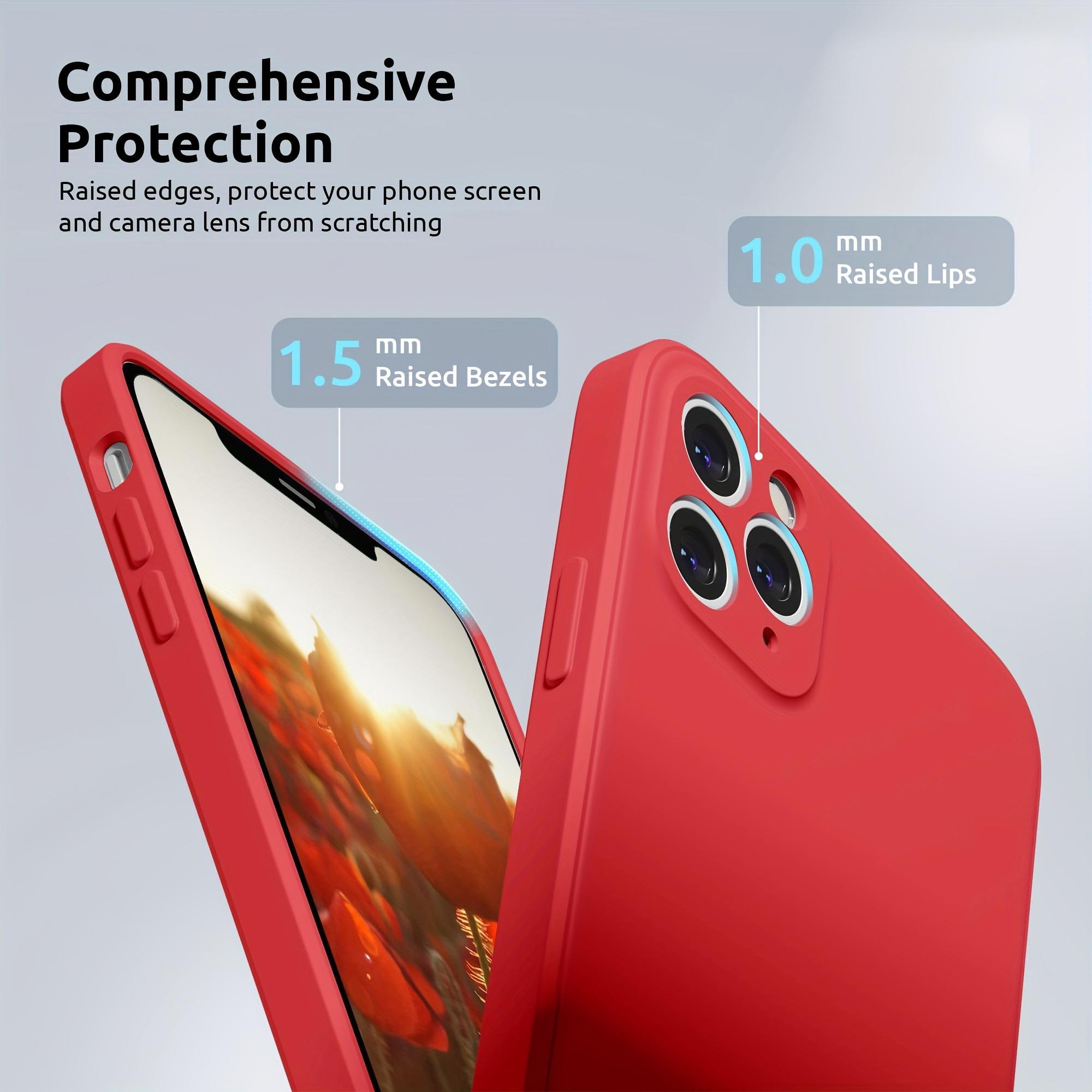 Solid Color Phone Case with Camera Protector, Full Covered Slim Gel Rubber Case with Soft Microfiber Lining, Phone Accessories for iPhone 11-17  Series