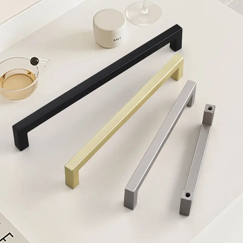 10pcs furniture handles; kitchen door handles; drawer pulls; aluminum alloy wardrobe handles; black handles; silver handles; furniture hardware; furniture handles for home renovation to your furniture