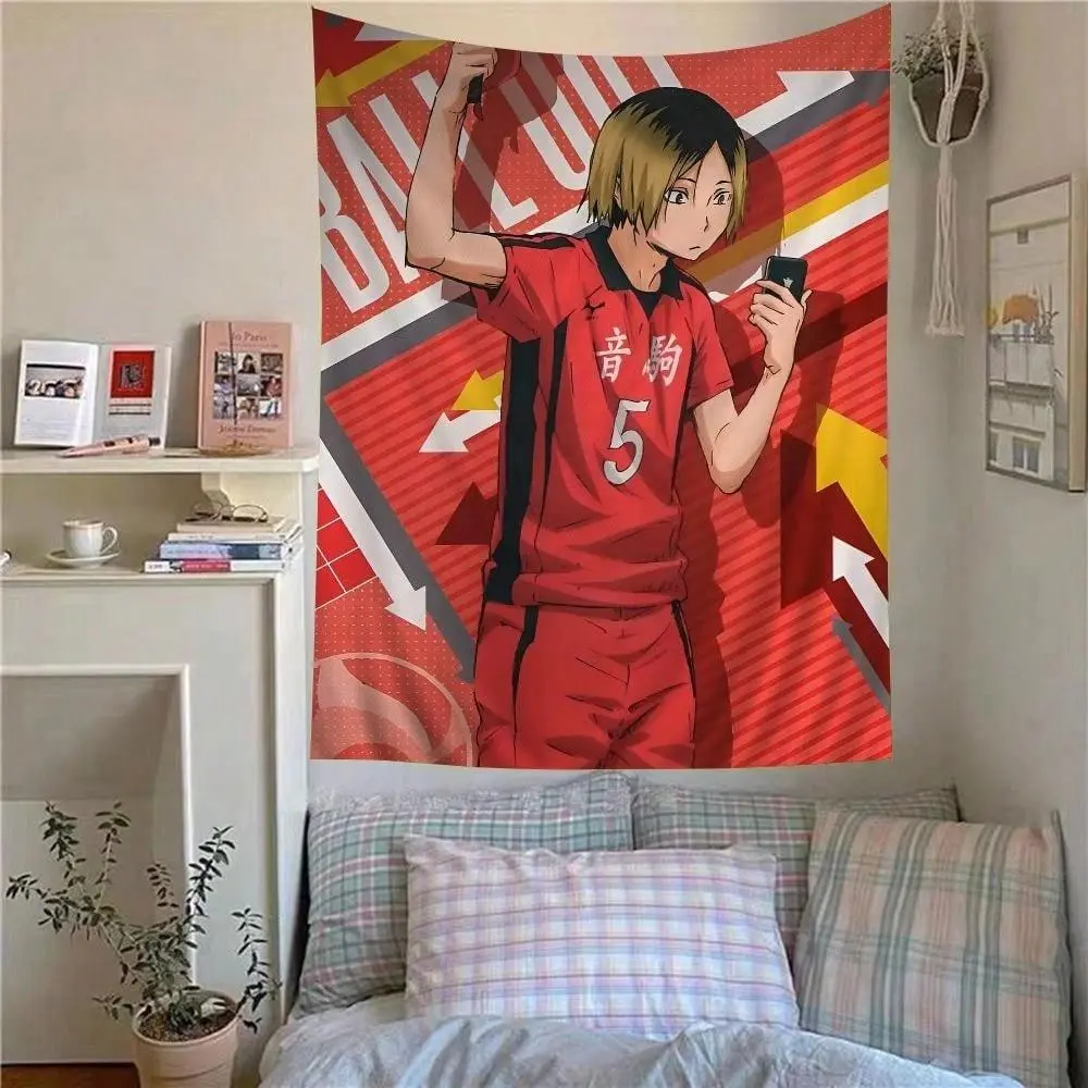 Haikyuu Kozume Kenma Cartoon Polyester Tapestry - Bohemian Mandala Wall Hanging Decor for Room, Beach Use, Room Decor, Washable Cover, Mandala Print, Wall Decor, Removable Wash