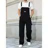 Men's Classic Vintage Wash Denim Overalls - Adjustable Straps, Multiple Pockets, Soft Cotton-Polyester Fabric, Loose Straight-Leg, Basic Stylish Plain Street Style Bibs for All Seasons Day Outdoor Casual Outfits (Pairs with Shirts, Tops, Sneakers)
