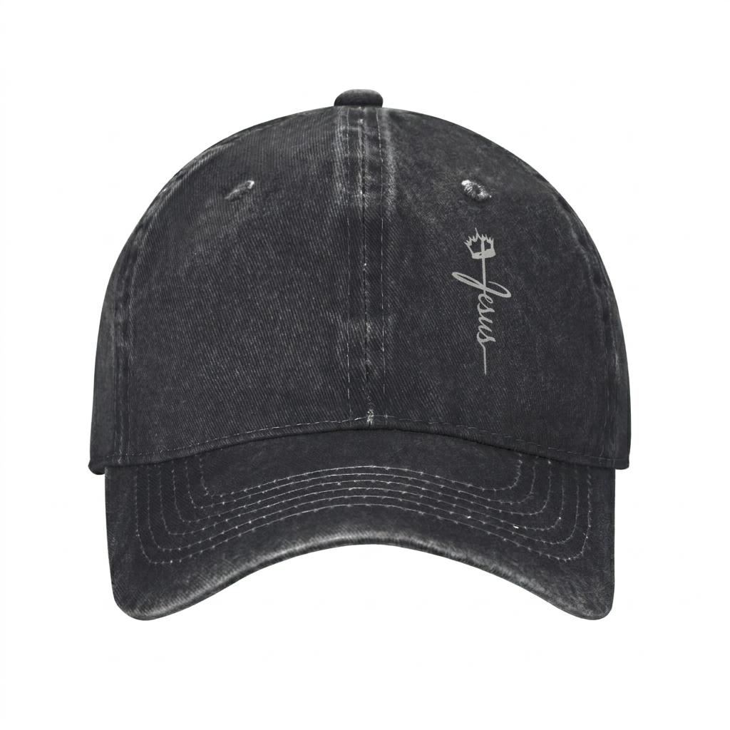 Cross print baseball cap for men and women, versatile for casual wear, sun protection and sun protection, duck tongue cap