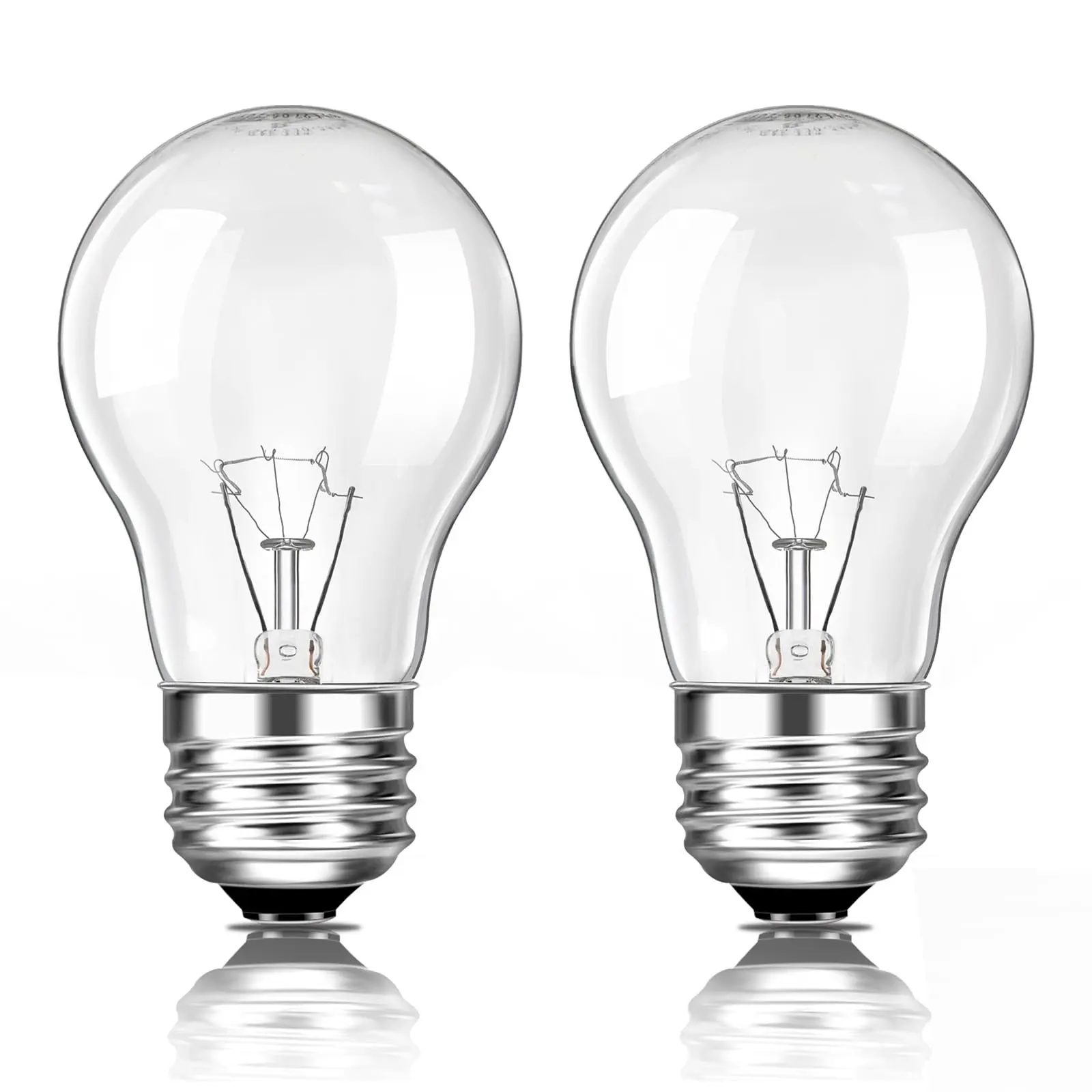 A15 40w High-Temperature Oven Light Bulb, 500°f Heat Resistant, E26 Base, 120v Warm, 4-Pack for Refrigerator, Stove, Microwave, Range Hood, Lava Lamp Pack of 4