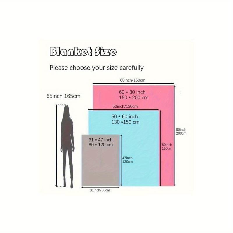 Golden Years Cartoon GG Blanket Warm Napping Blanket for Living Room Office Travel Versatile Gift Blanket Cartoon Print for All Seasons Halloween Decor Christmas Gifts Birthday Decorations Flannel Material Special Design