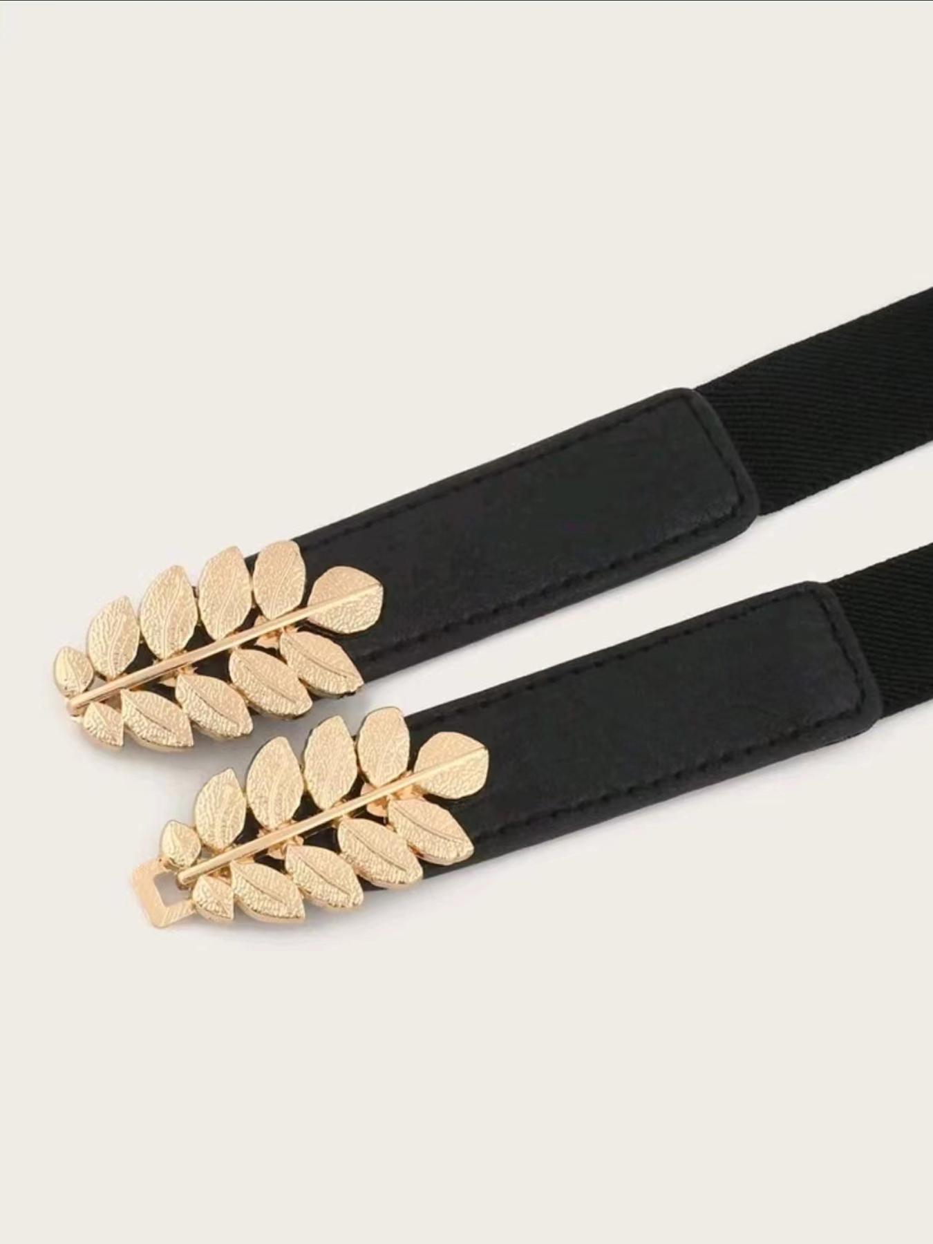 Women's Simple Style Textured Metal Decorated Belt, Casual Trendy Waistband for Daily Use, Fashion Accessories for Clothes Decoration, Embossed Belt Buckle, Casual Dress Belt, Fashion Belts