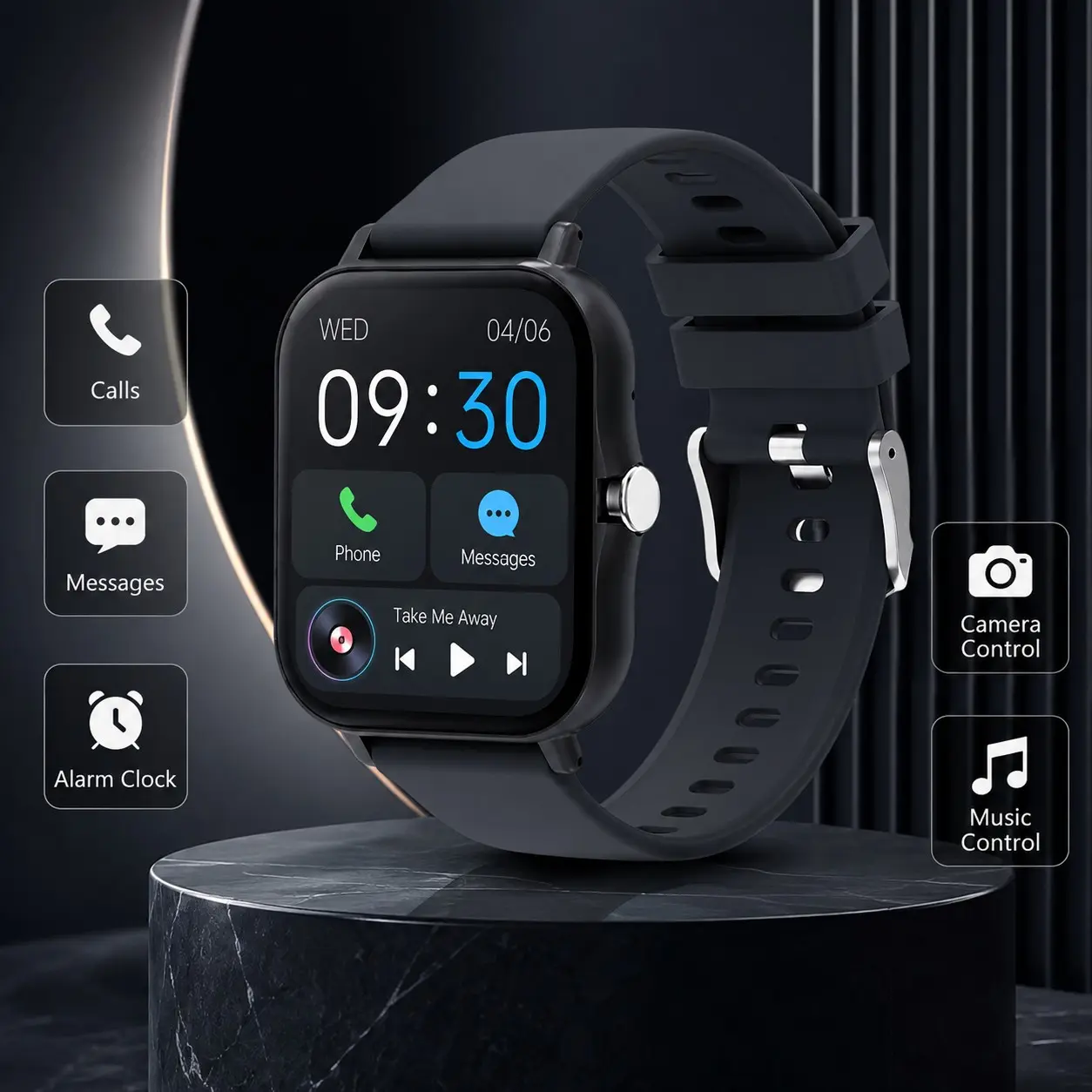 Smart Watch with Text and Call, 1.83'' Tft Screen, Bluetooth-compatible Connectivity, Activity Tracker, Compatible with iOS/android Devices, Wearable Smartwatch