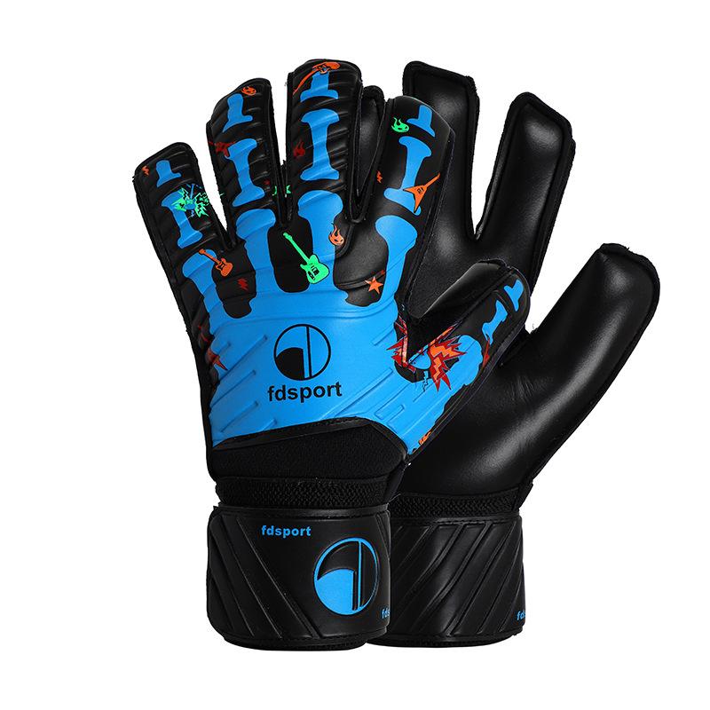 New football goalkeeper gloves with finger protection, latex palm, suitable for adult and children training 	   football drip soccer accessories goalie