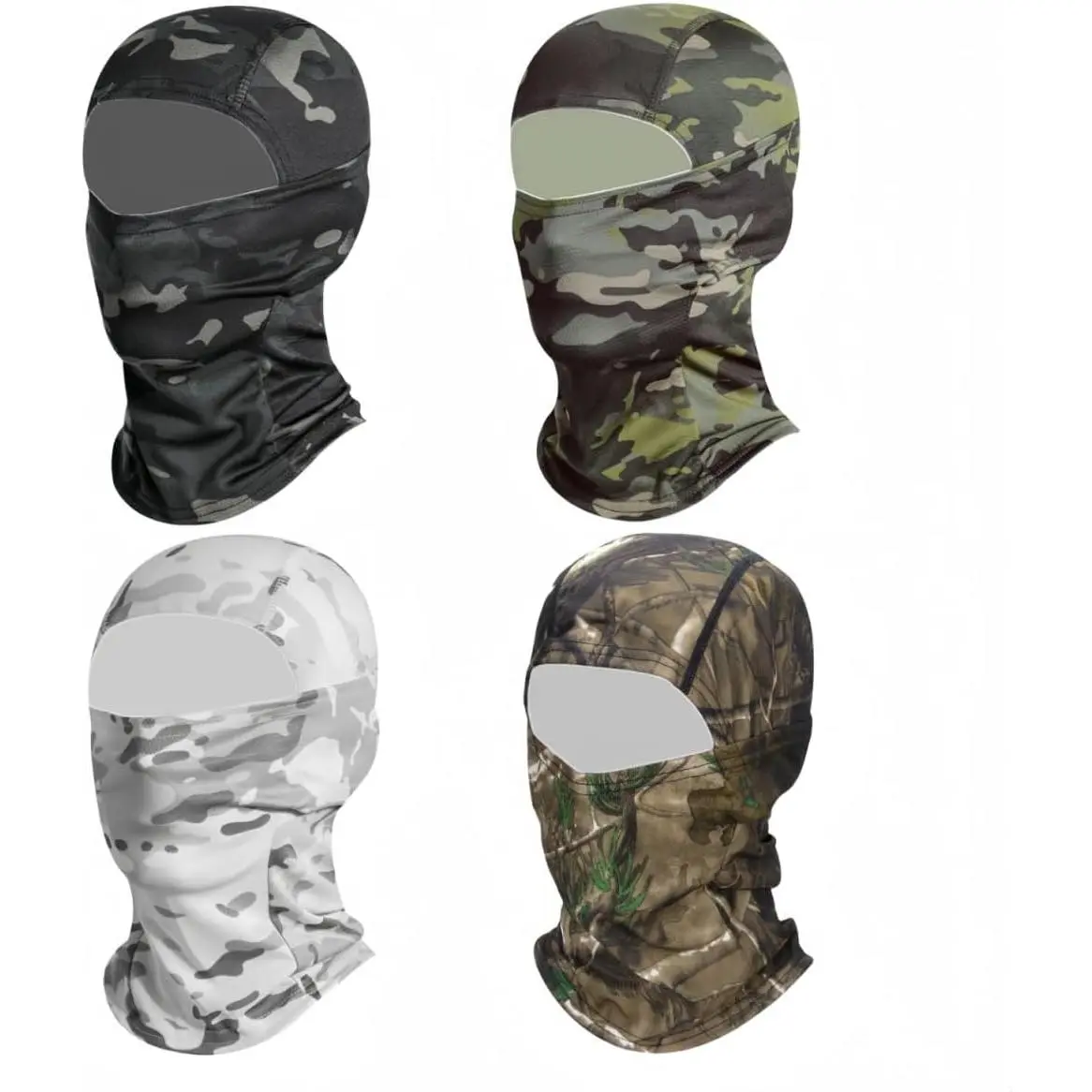 Baby & Maternity Camo Balaclava Multipack - 4 Pieces Sun & UV Protection Full Head Face Coverage Mask for Hunting, Skiing (Unisex Fit), No, One Size