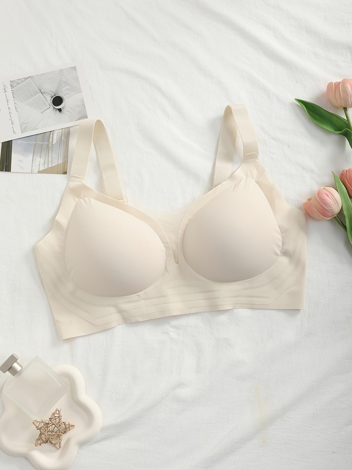 Plus Size 4-Pack Wireless Bras, Adjustable Shoulder Straps, Fit Chest Curve, Soft & Skin-Friendly Fabric, Lace Breathable Bras for Yoga, Running & Fitness