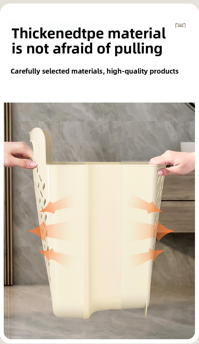 Wall-mounted foldable dirty laundry basket, household portable toilet storage basket, bathroom laundry storage basket, dirty clothes hamper