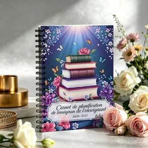 Teaching Aid Illustration Design 2026-2027 Teacher Planner Pencil Stripe Illustration Design Teacher Schedule Notebook Course Preparation/Classroom Management/Teaching Plan Notebook