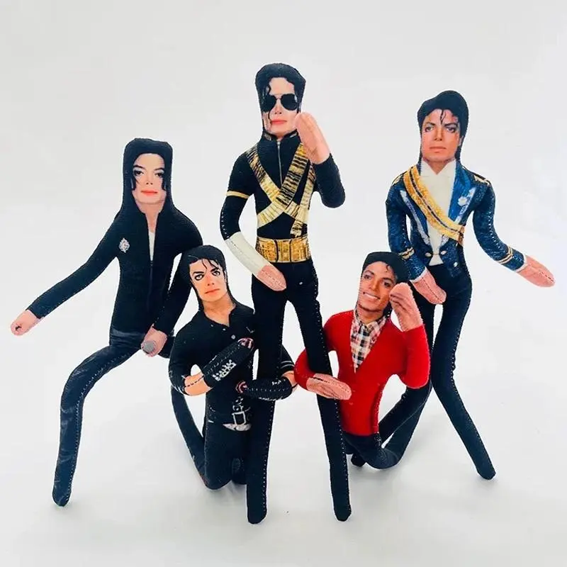 Michael Jackson Bendable Figure Cosplay Prop Abstract MJ Figure Ornament Soft Stuffed Desktop Funny MJ Fans Collection Gift