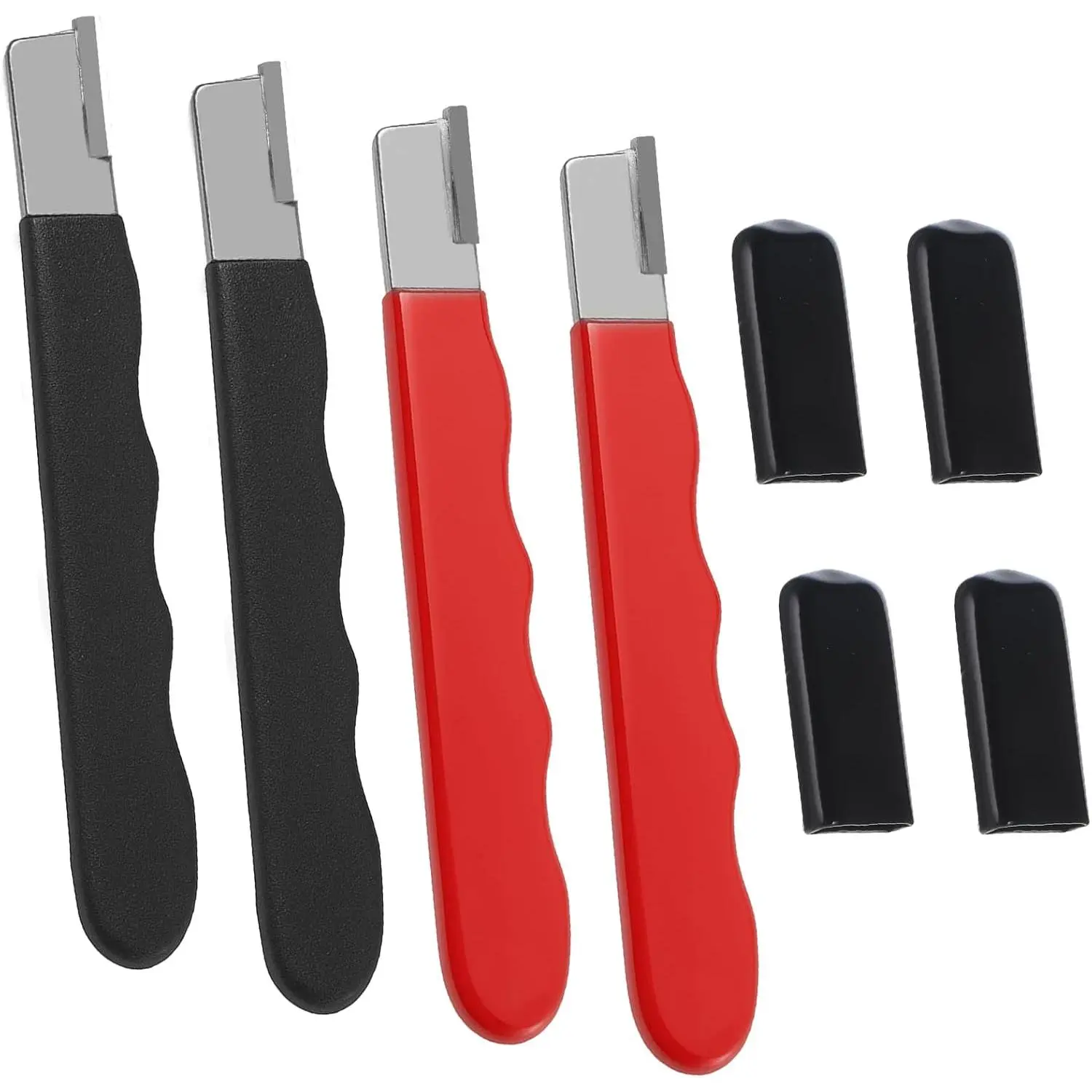 4 Pack Tungsten Carbide  Sharpener, Pocket  Sharpeners | 4.92 Inch, Pruner, Garden Tool Sharpener, for Hedge Shears, , Scissor, Black & Red
