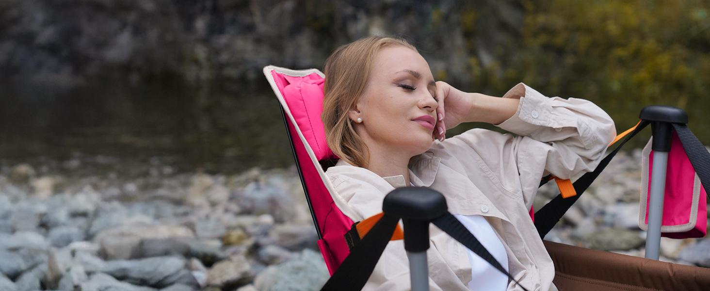 KingCamp Hammock Camping Chair, Swinging Portable Folding Camp Chairs for Adults Max 400lbs Heavy Duty Foldable Oversized Rocker with Aluminum Alloy Frame Cup Holder for Outdoor Beach Patio Sport