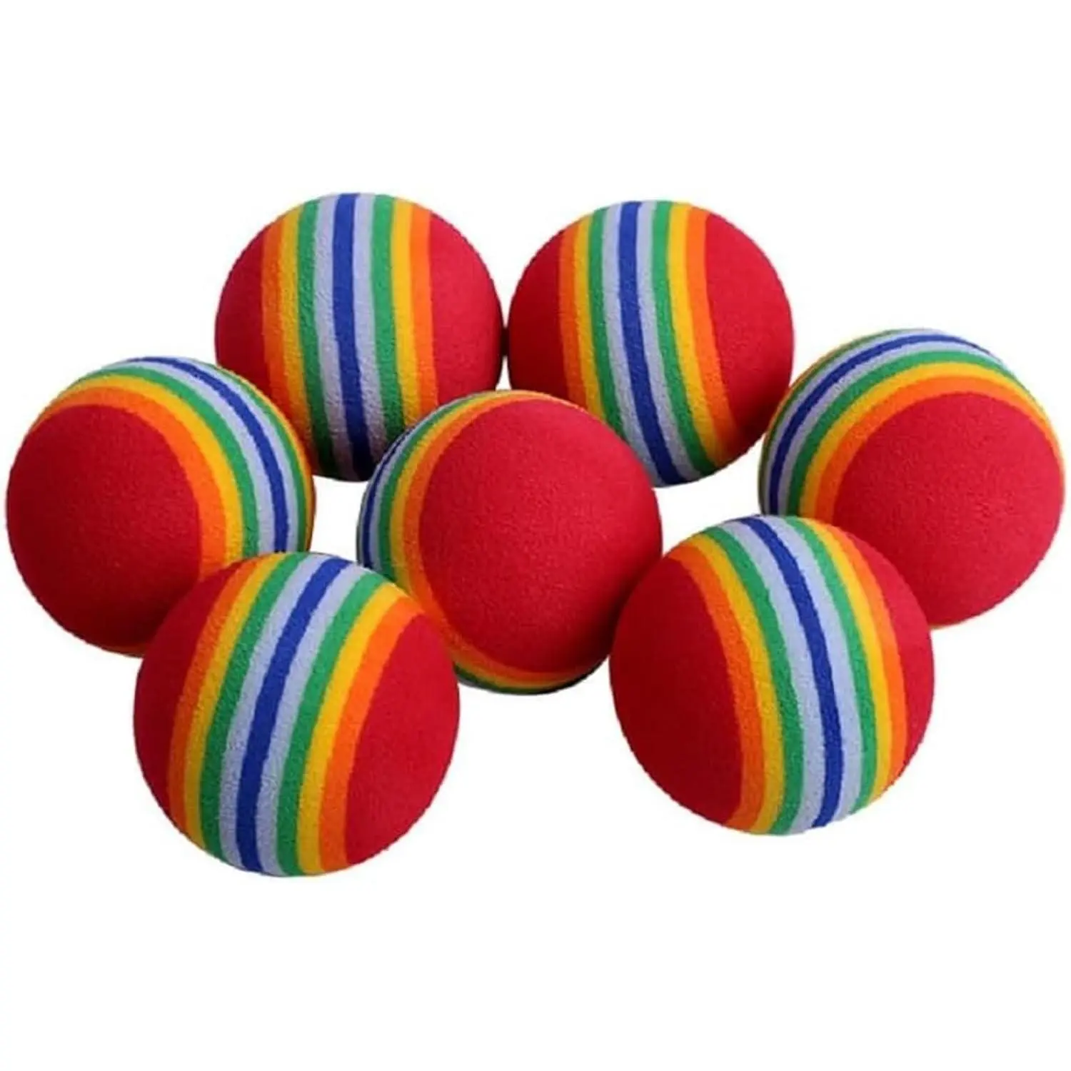 Bepets 12 count  Balls for Cats, Colorful Rainbow   Sponge Balls Soft