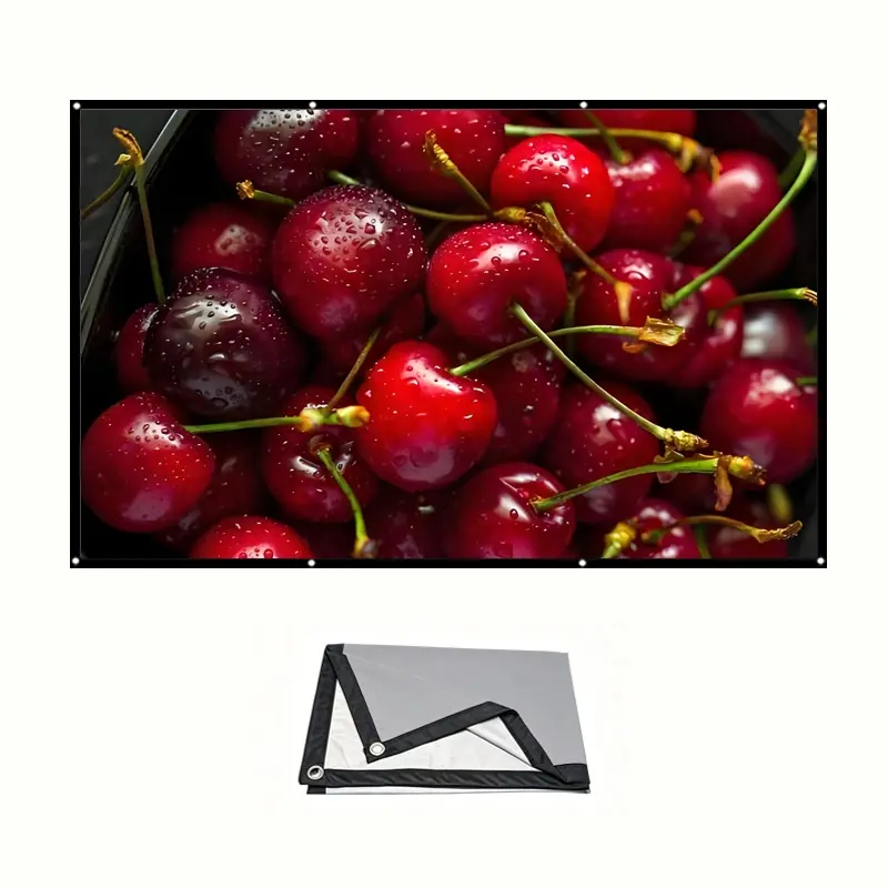 30-133 inch lightweight metal anti-light projection screen, suitable for low lumen projectors, foldable and wipeable, easy to install and easy to carry
