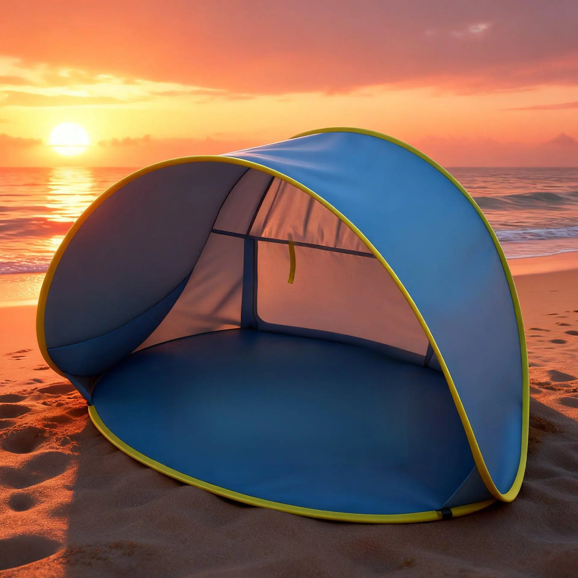 Sun Protection Beach Tent, Portable Quick-Setup Sun Shade Tent, Suitable for Hiking - High Quality, Sun Umbrella, Hiking Shelter, Pop-Up Tent, Lightweight Tent, High-Quality Tent, Outdoor Awning, Travel Tent, Beachgoers, Family Outings