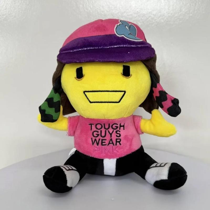 Roblox Guest Plush Toy, Soft "Tough Guys Wear Pink" Game Character Stuffed Doll, Cute Collectible Plushie Gift for Fans & Kids