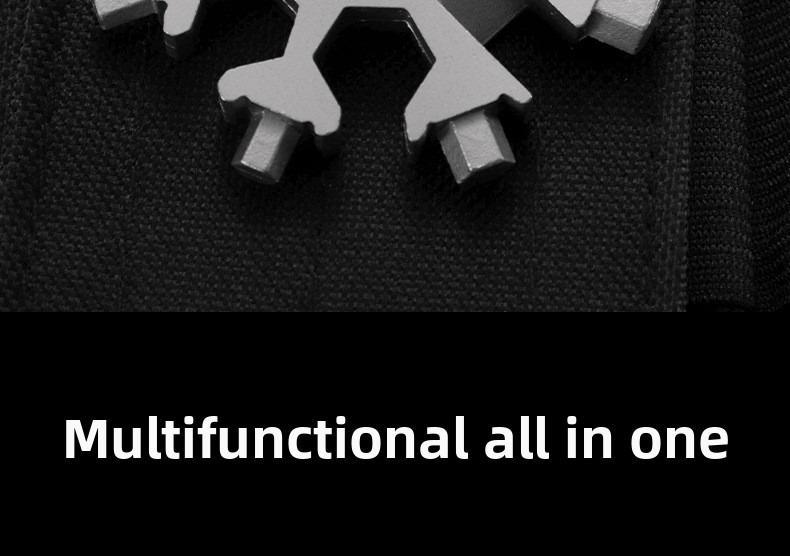 Multi-functional key snowflake wrench, multi-purpose electrician tool, universal portable screwdriver