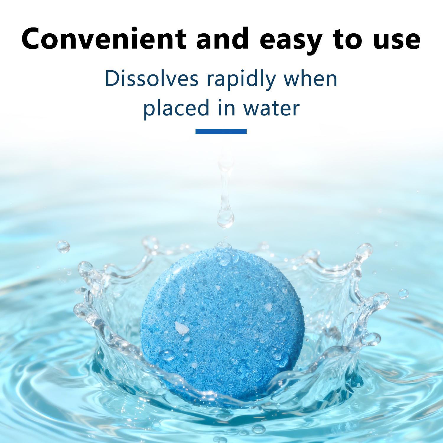 Solid Wiper Cleaner 30pcs, Concentrated Washer Fluid, Car Windshield Wiper Washer Fluid, Solid Wiper Effervescent Tablet Concentrated