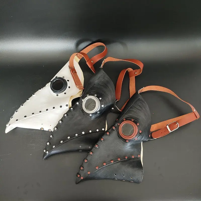 Steampunk Plague Doctor Bird Beak Latex Mask for Halloween Cosplay Prop